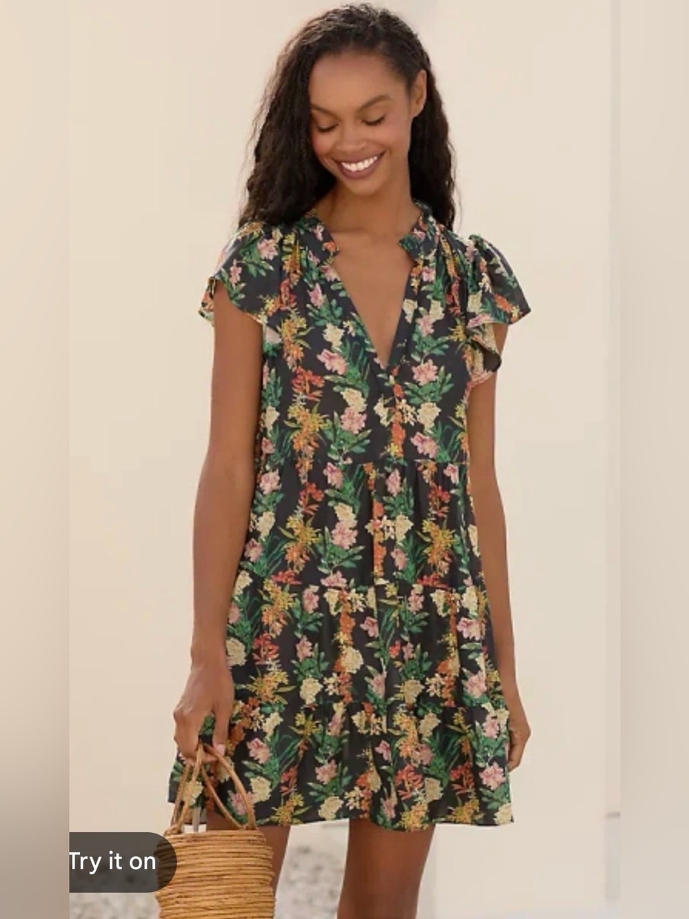 Anthropologie Shelby Tiered Tunic Dress M